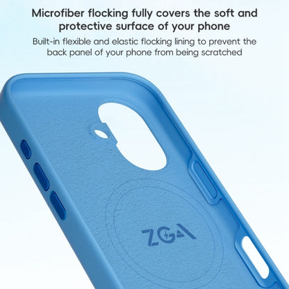 For iPhone 16 ZGA Colorful Liquid Silicone Magsafe Phone Case(Blue) - iPhone 16 Cases by ZGA | Online Shopping UK | buy2fix