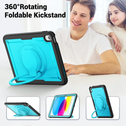 For iPad 2025 / 2022 Honeycomb Hybrid Tablet Case with Handle Holder & Strap(Light Blue) - iPad 2025 / 2022 Cases by buy2fix | Online Shopping UK | buy2fix