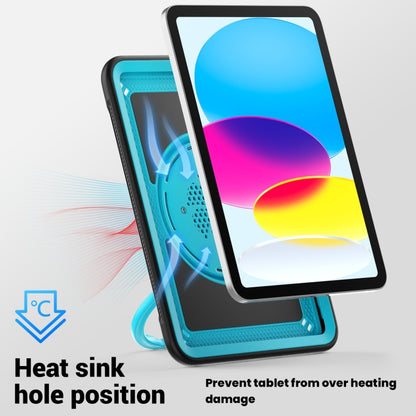 For iPad 2025 / 2022 Honeycomb Hybrid Tablet Case with Handle Holder & Strap(Light Blue) - iPad 2025 / 2022 Cases by buy2fix | Online Shopping UK | buy2fix