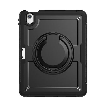 For iPad Air 11 2025 / 2024 Honeycomb Hybrid Tablet Case with Handle Holder & Strap(Black) - iPad Air 11 2025 / 2024 Cases by buy2fix | Online Shopping UK | buy2fix