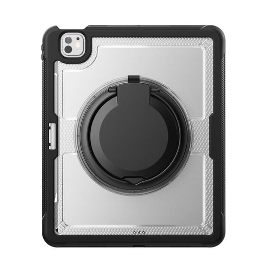 For iPad Pro 13 2024 Honeycomb Hybrid Tablet Case with Handle Holder & Strap(Transparent) - iPad Pro 13 2024 Cases by buy2fix | Online Shopping UK | buy2fix