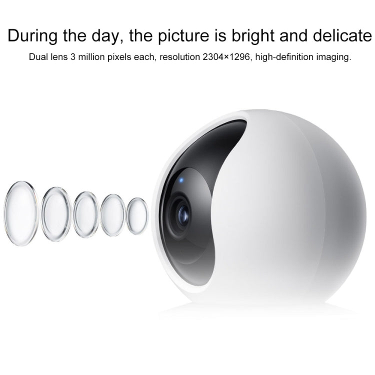 Original Xiaomi Smart Camera C300 Dual Lens Edition 3MP Support AI Detection, US Plug(White) - Wireless Camera by Xiaomi | Online Shopping UK | buy2fix