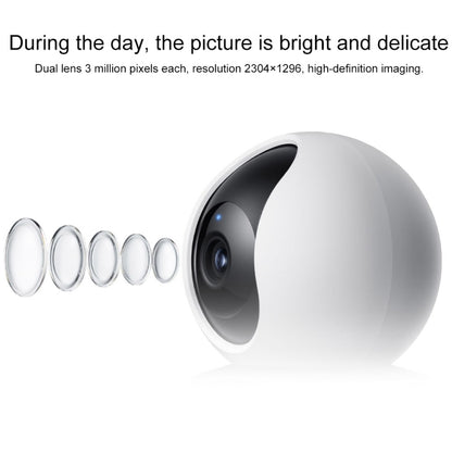 Original Xiaomi Smart Camera C300 Dual Lens Edition 3MP Support AI Detection, US Plug(White) - Wireless Camera by Xiaomi | Online Shopping UK | buy2fix