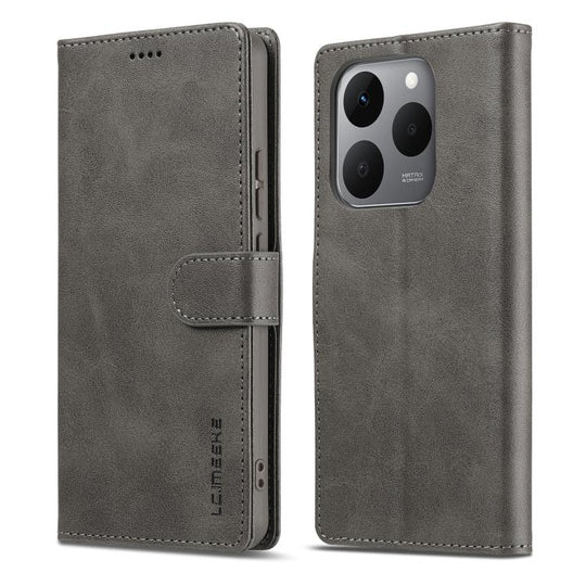 For Xiaomi 15T 5G LC.IMEEKE Calf Texture Leather Phone Case(Grey)