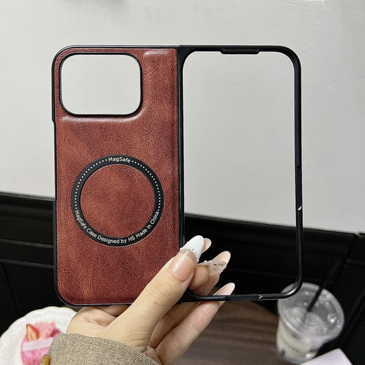For Google Pixel 9 Pro Fold Crazy Horse Pattern Leather MagSafe Magnetic Phone Case(Coffee) by buy2fix