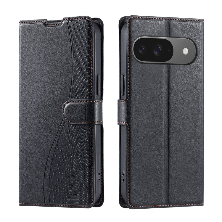 For Google Pixel 9 / 9 Pro Voltage Ultra-thin Dot Leather Phone Case(Black) by buy2fix