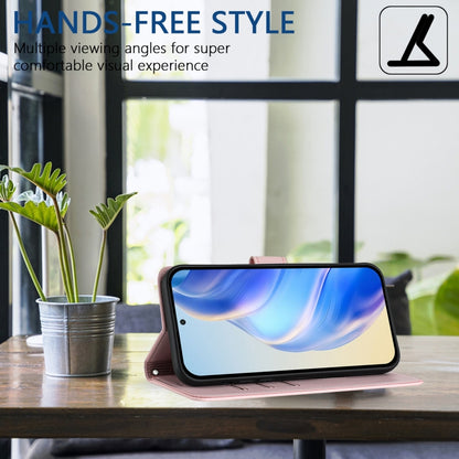 For Samsung Galaxy S25+ 5G Honeycomb Embossing RFID Leather Phone Case(Pink) by buy2fix