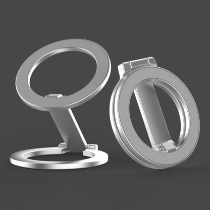 Z-shaped Double-sided Magnetic MagSafe Foldable Ring Phone Holder(Silver) - Ring Holder by buy2fix | Online Shopping UK | buy2fix