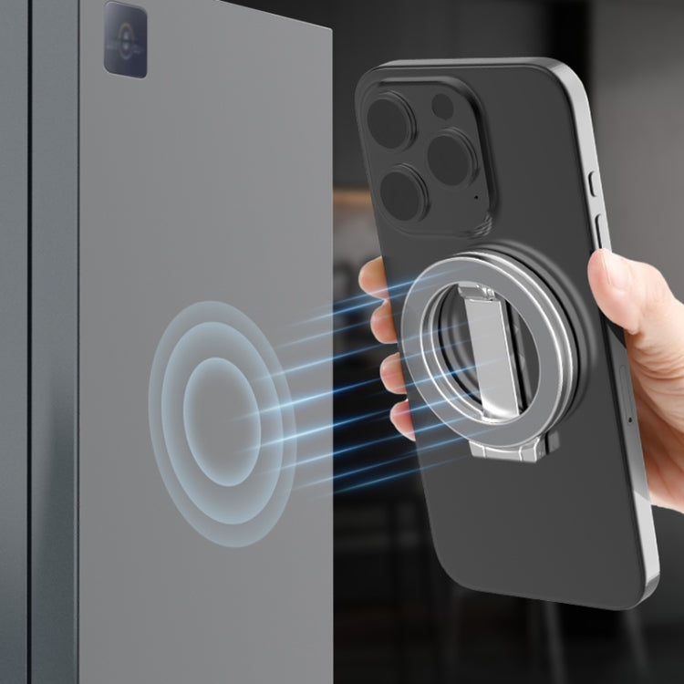 Z-shaped Double-sided Magnetic MagSafe Foldable Ring Phone Holder(Black) - Ring Holder by buy2fix | Online Shopping UK | buy2fix