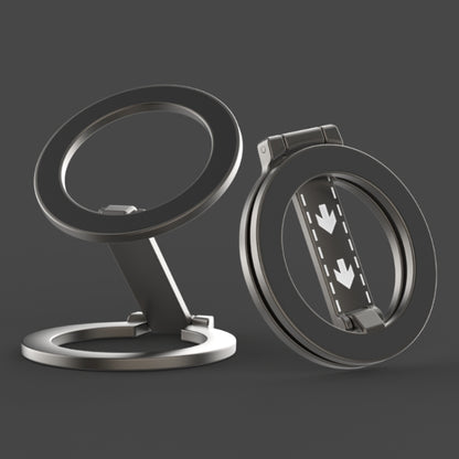 Z-shaped Double-sided Magnetic MagSafe Foldable Ring Phone Holder with Pattern(Black) - Ring Holder by buy2fix | Online Shopping UK | buy2fix