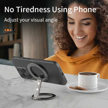 Z-shaped Double-sided Magnetic MagSafe Foldable Ring Phone Holder with Pattern(Black) - Ring Holder by buy2fix | Online Shopping UK | buy2fix