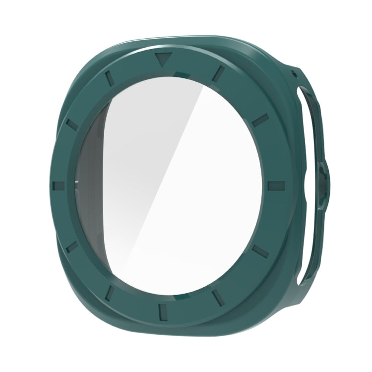 For Samsung Galaxy Watch Ultra 47mm Tempered Glass Film Integrated PC Watch Protective Case(Green) - Watch Cases by buy2fix | Online Shopping UK | buy2fix