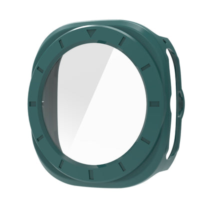 For Samsung Galaxy Watch Ultra 47mm Tempered Glass Film Integrated PC Watch Protective Case(Green) - Watch Cases by buy2fix | Online Shopping UK | buy2fix