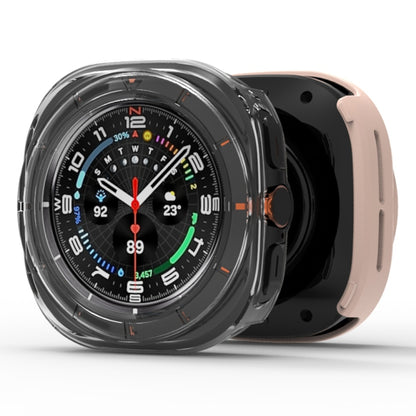 For Samsung Galaxy Watch Ultra 47mm Tempered Glass Film Integrated PC Watch Protective Case(Ivory White) - Watch Cases by buy2fix | Online Shopping UK | buy2fix