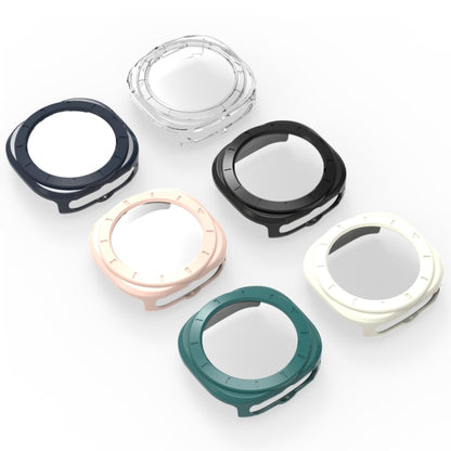 For Samsung Galaxy Watch Ultra 47mm Tempered Glass Film Integrated PC Watch Protective Case(Ivory White) - Watch Cases by buy2fix | Online Shopping UK | buy2fix