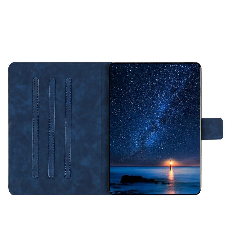 For iPad 10.2 2021 / 2020 / 10.5 2019 Embossed Couple Cat Smart Tablet Leather Case(Blue) - iPad 10.2 Cases by buy2fix | Online Shopping UK | buy2fix