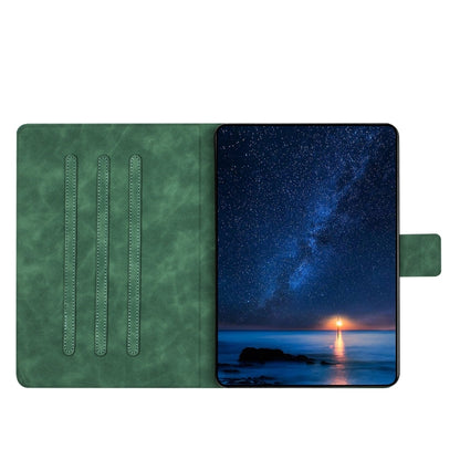 For iPad Air / Air 2 / 9.7 2017 / 2018 Embossed Couple Cat Smart Tablet Leather Case(Green) - iPad 9.7 (2018) & (2017) Cases by buy2fix | Online Shopping UK | buy2fix