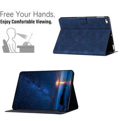 For iPad Air / Air 2 / 9.7 2017 / 2018 Embossed Couple Cat Smart Tablet Leather Case(Blue) - iPad 9.7 (2018) & (2017) Cases by buy2fix | Online Shopping UK | buy2fix