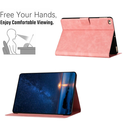 For iPad Air / Air 2 / 9.7 2017 / 2018 Embossed Couple Cat Smart Tablet Leather Case(Pink) - iPad 9.7 (2018) & (2017) Cases by buy2fix | Online Shopping UK | buy2fix