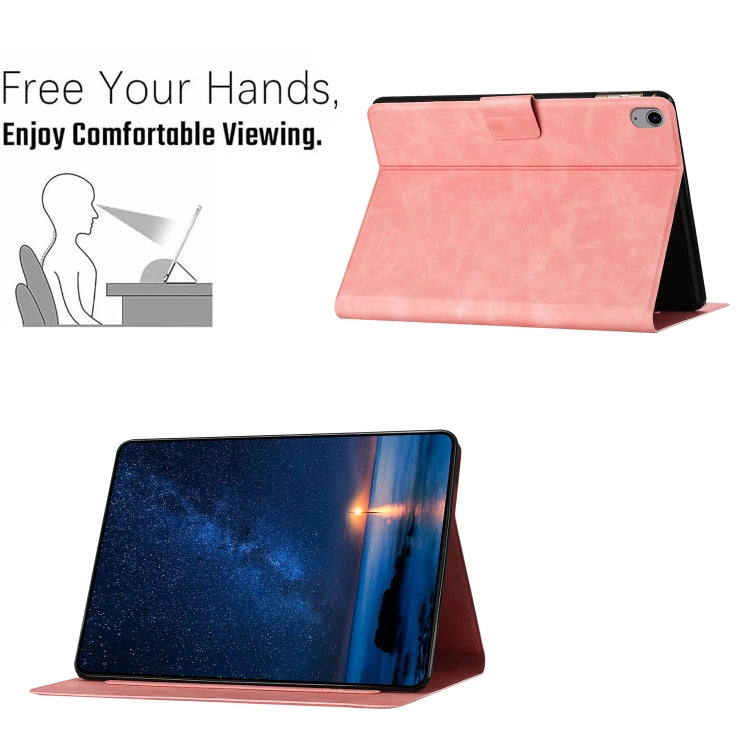 For iPad 2025 / 2022 Embossed Couple Cat Smart Tablet Leather Case(Pink) - iPad 2025 / 2022 Cases by buy2fix | Online Shopping UK | buy2fix