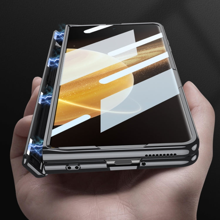 For Honor Magic V3 GKK Integrated Magnetic Fold Hinge AG Phantom Shockproof Phone Case(Black) by GKK