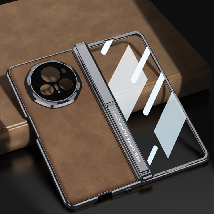 For Honor Magic V3 GKK Integrated Magnetic Fold Hinge Leather Shockproof Phone Case(Matte Black) by GKK