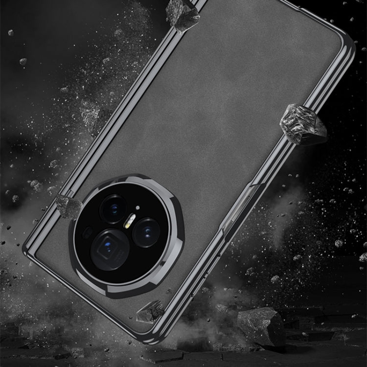 For Honor Magic V3 GKK Integrated Magnetic Fold Hinge Leather Shockproof Phone Case(Matte Gray) by GKK