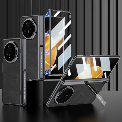 For Honor Magic Vs3 GKK Integrated Magnetic Fold Hinge Leather Shockproof Phone Case(Matte Black) by GKK