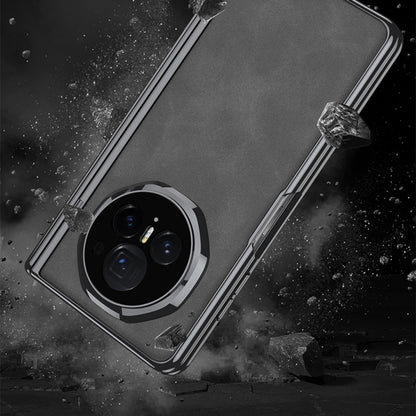 For Honor Magic Vs3 GKK Integrated Magnetic Fold Hinge Leather Shockproof Phone Case(Matte Black) by GKK