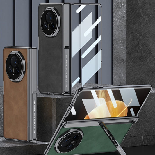 For Honor Magic Vs3 GKK Integrated Magnetic Fold Hinge Leather Shockproof Phone Case(Matte Gray) by GKK