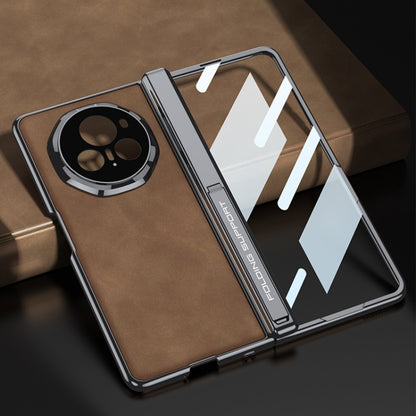 For Honor Magic Vs3 GKK Integrated Magnetic Fold Hinge Leather Shockproof Phone Case(Matte Green) by GKK