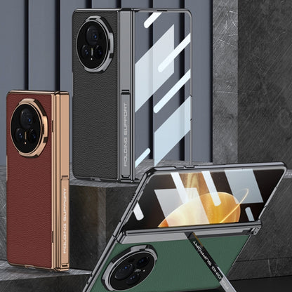 For Honor Magic V3 GKK Integrated Magnetic Fold Hinge Leather Shockproof Phone Case(Silver) by GKK