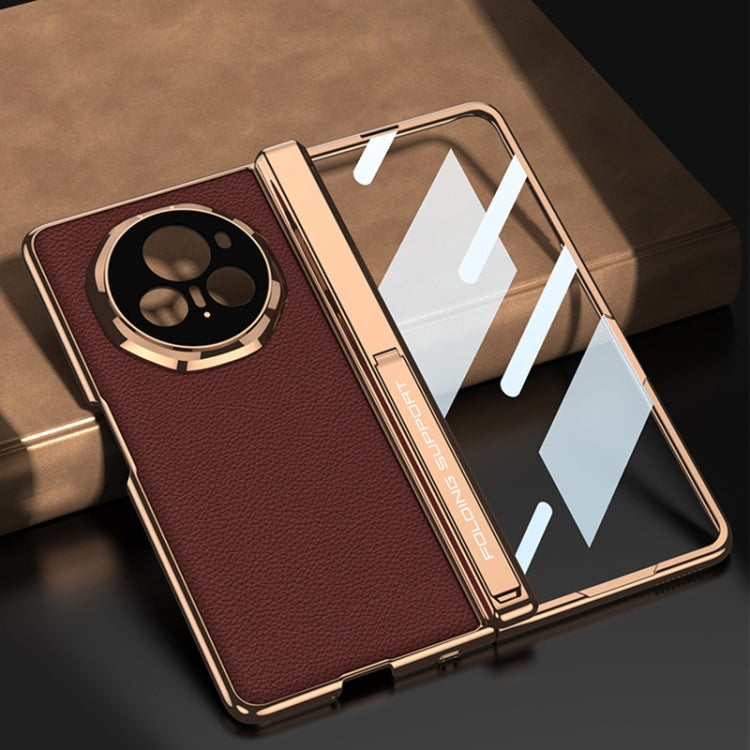 For Honor Magic V3 GKK Integrated Magnetic Fold Hinge Leather Shockproof Phone Case(Silver) by GKK