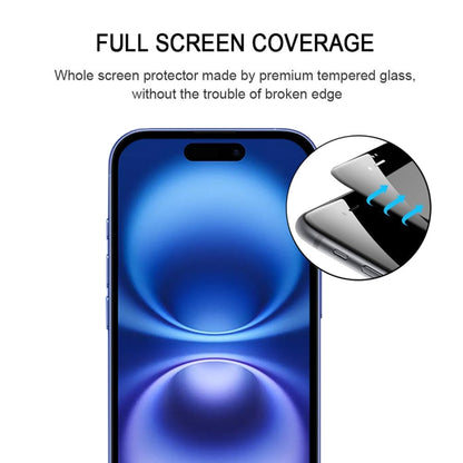 For iPhone 16 Full Glue Screen Tempered Glass Film by buy2fix