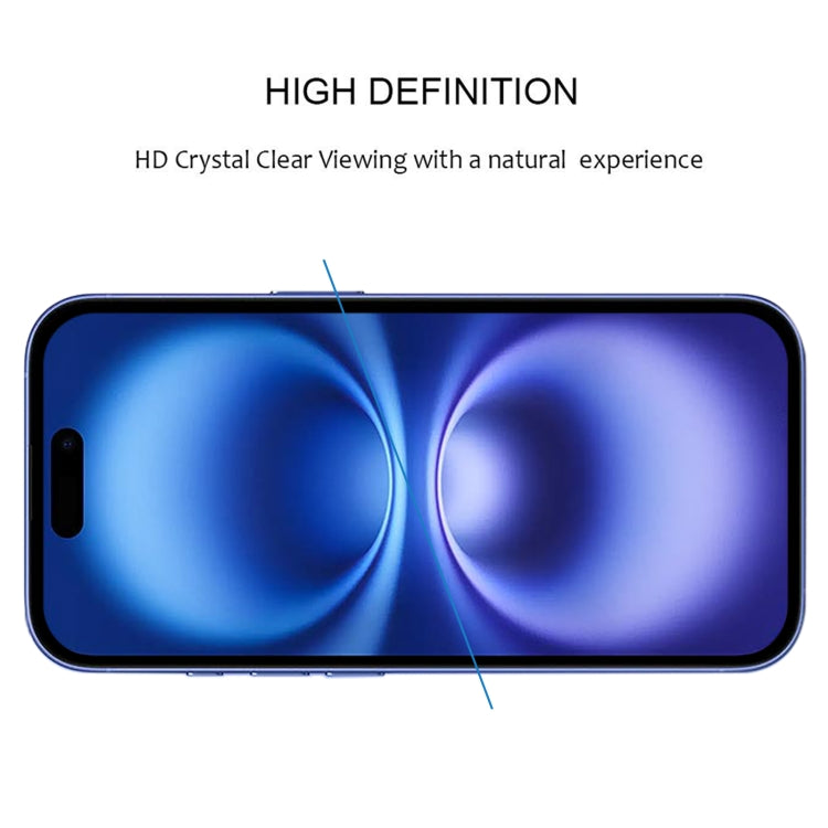 For iPhone 16 Full Glue Screen Tempered Glass Film by buy2fix