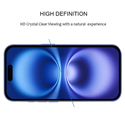 For iPhone 16 Full Glue Screen Tempered Glass Film by buy2fix