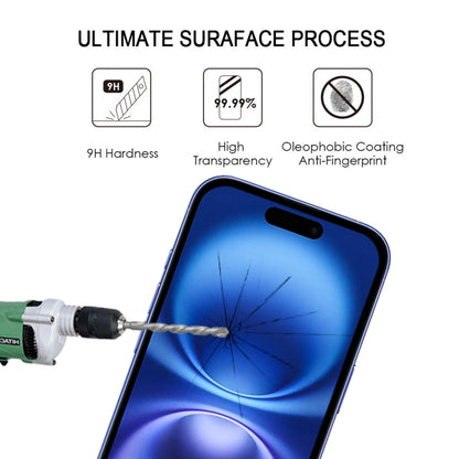 For iPhone 16 Full Glue Screen Tempered Glass Film by buy2fix