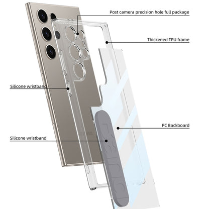 For Samsung Galaxy S24 Ultra 5G GKK Space Silicone Wristband Phone Case(Black) by GKK
