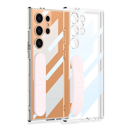 For Samsung Galaxy S24 Ultra 5G GKK Space Silicone Wristband Phone Case(Pink) by GKK