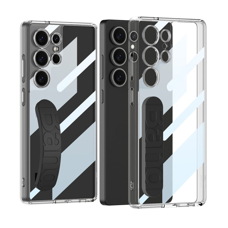 For Samsung Galaxy S25 Ultra 5G GKK Space Silicone Wristband Phone Case(Black) by GKK