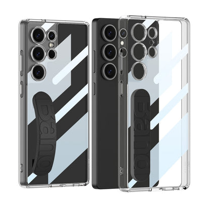 For Samsung Galaxy S25 Ultra 5G GKK Space Silicone Wristband Phone Case(Black) by GKK