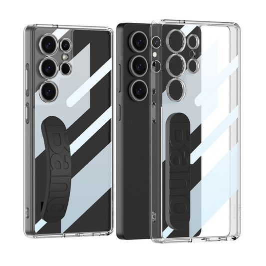 For Samsung Galaxy S25 Ultra 5G GKK Space Silicone Wristband Phone Case(Black) by GKK