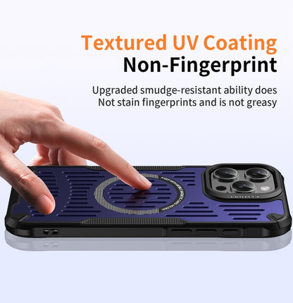 For iPhone 16 Pro Max Ice Front Cooling MagSafe Magnetic Phone Case(Black) - iPhone 16 Pro Max Cases by buy2fix | Online Shopping UK | buy2fix