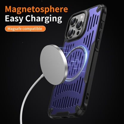 For iPhone 16 Pro Max Ice Front Cooling MagSafe Magnetic Phone Case(Sapphire Blue) - iPhone 16 Pro Max Cases by buy2fix | Online Shopping UK | buy2fix