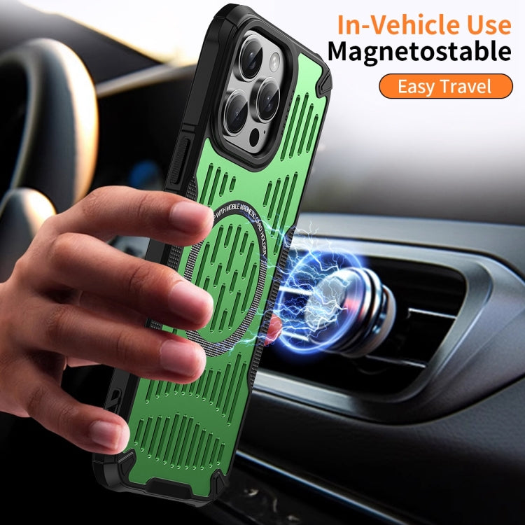 For iPhone 16 Pro Max Ice Front Cooling MagSafe Magnetic Phone Case(Black) - iPhone 16 Pro Max Cases by buy2fix | Online Shopping UK | buy2fix