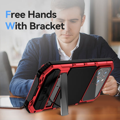 For iPhone 15 Pro Max R-JUST Life Waterproof Dustproof Shockproof Holder Phone Case(Red) - iPhone 15 Pro Max Cases by R-JUST | Online Shopping UK | buy2fix