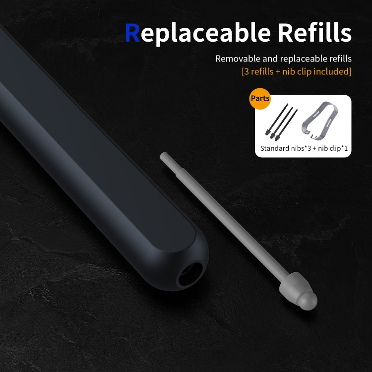 For Samsung Galaxy Z Fold6 / 5 / 4 / 3 Electromagnetic Stylus Pen with Pen Slot(Black) - Stylus Pen by buy2fix | Online Shopping UK | buy2fix