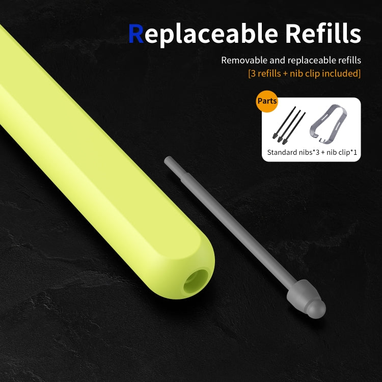 For Samsung Galaxy Z Fold6 / 5 / 4 / 3 Electromagnetic Stylus Pen with Pen Slot(Yellow Green) - Stylus Pen by buy2fix | Online Shopping UK | buy2fix