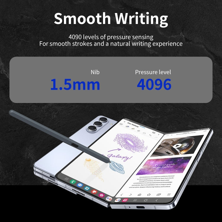For Samsung Galaxy Z Fold6 / 5 / 4 / 3 Electromagnetic Stylus Pen with Pen Slot(Grey) - Stylus Pen by buy2fix | Online Shopping UK | buy2fix