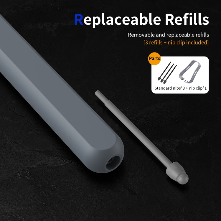 For Samsung Galaxy Z Fold6 / 5 / 4 / 3 Electromagnetic Stylus Pen with Pen Slot(Grey) - Stylus Pen by buy2fix | Online Shopping UK | buy2fix